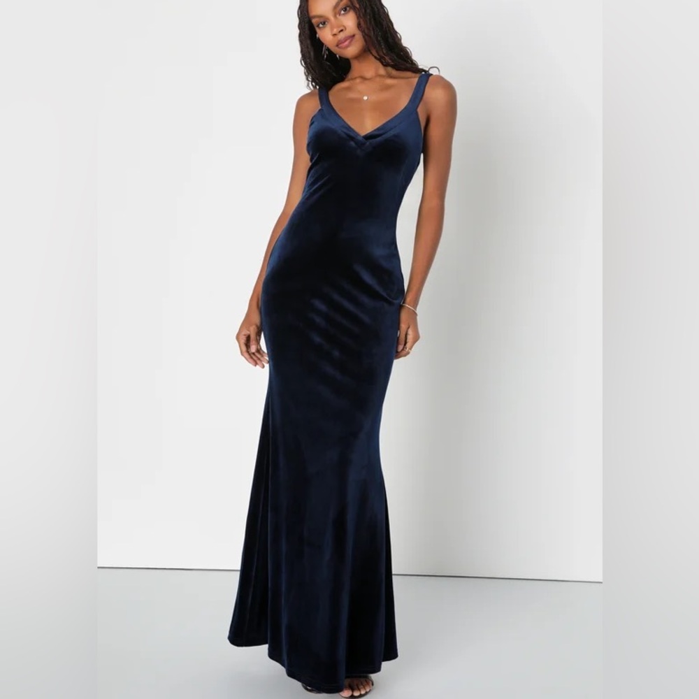 Velvet Strappy Maxi Dress